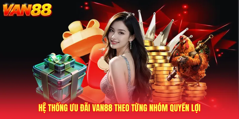 Hệ thống ưu đãi VAN88 theo từng nhóm quyền lợi 